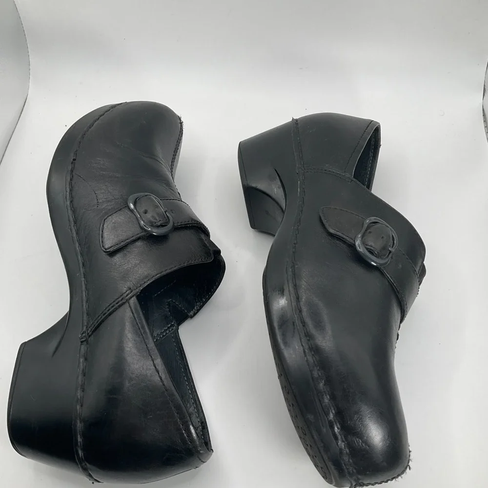 Dansko Tamara Leather Buckle Monk Strap Clog Slip-On Comfort Occupational EU 38 - Picture 5 of 12